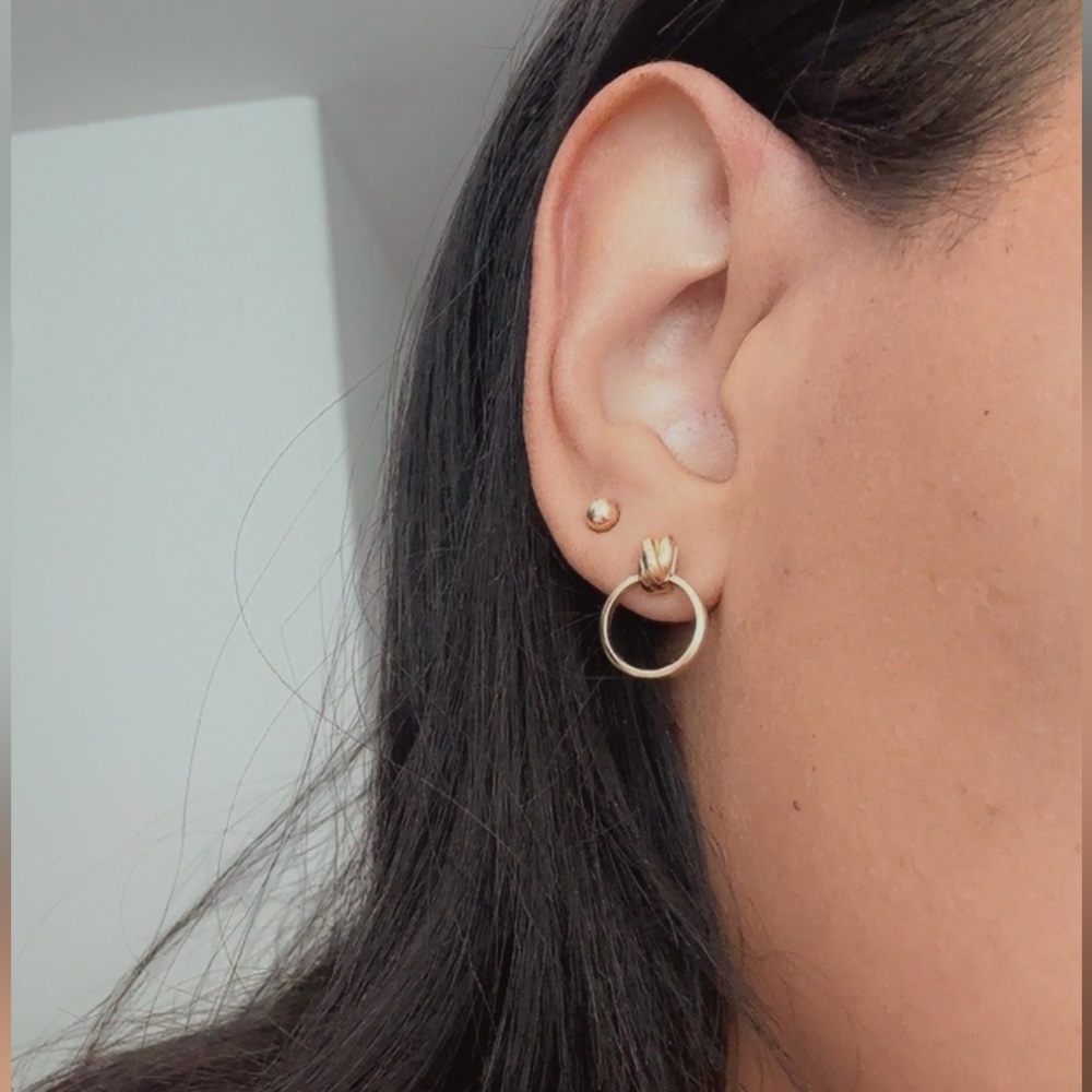 Tiffany & Co. Gold Hoop Earrings - Picture 3 of 4